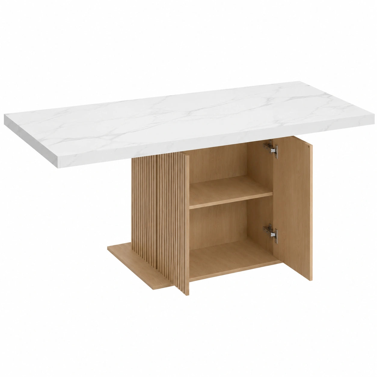 Table à manger, extensible, avec rangement, pour la salle à manger