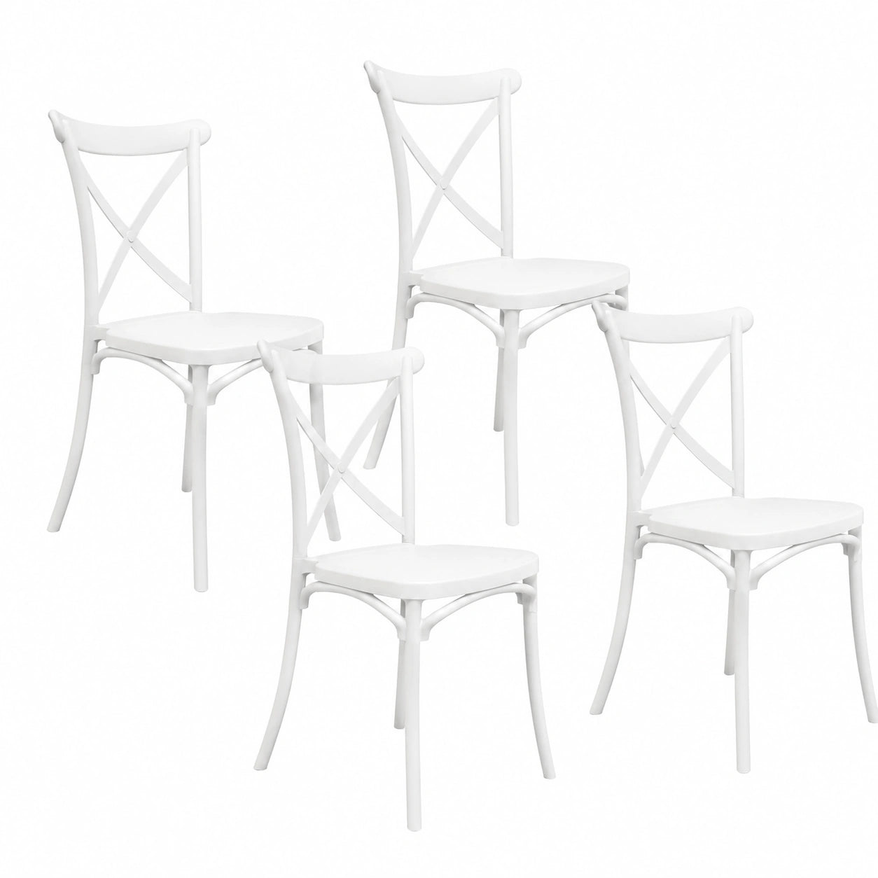 Chaise, 44 x 44 x 82 cm, coloris blanc, pour la salle à manger ou la cuisine