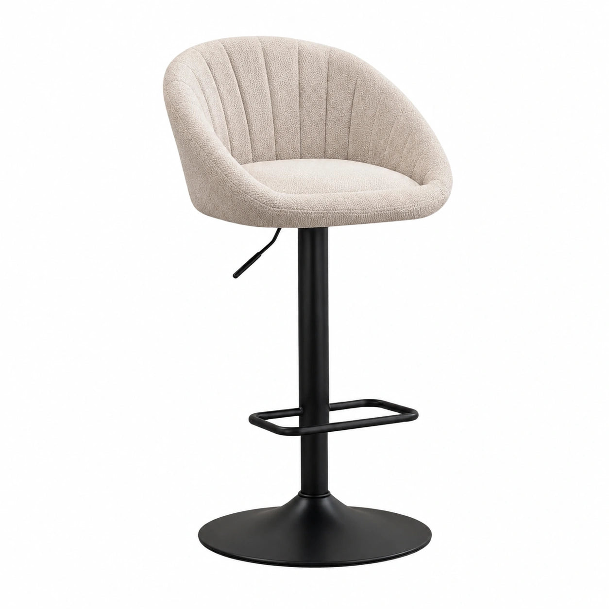 Chaise, réglable, en tissu, coloris beige, pour la salle à manger ou la cuisine