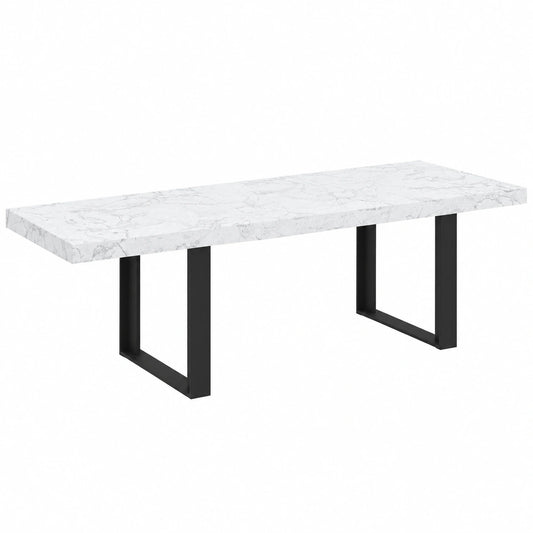 Table à manger, extensible, coloris blanc, pour la salle à manger