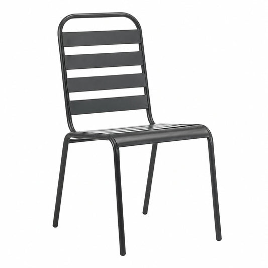 Chaise, en acier, coloris gris, pour la salle à manger ou la cuisine
