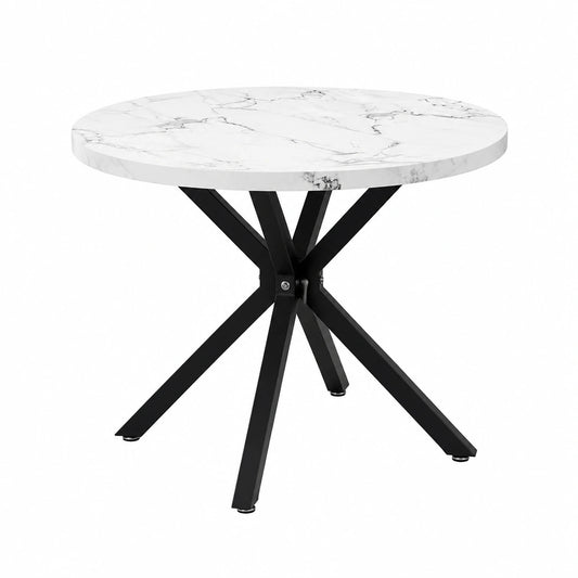 Table à manger, en métal, coloris blanc, pour la salle à manger