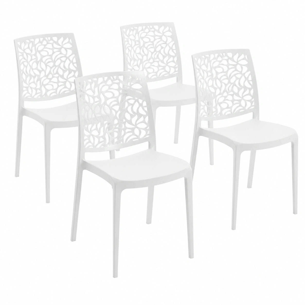 Chaise, en verre, coloris blanc, pour la salle à manger ou la cuisine