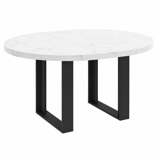 Table à manger, 6 places, extensible, coloris blanc, pour la salle à manger