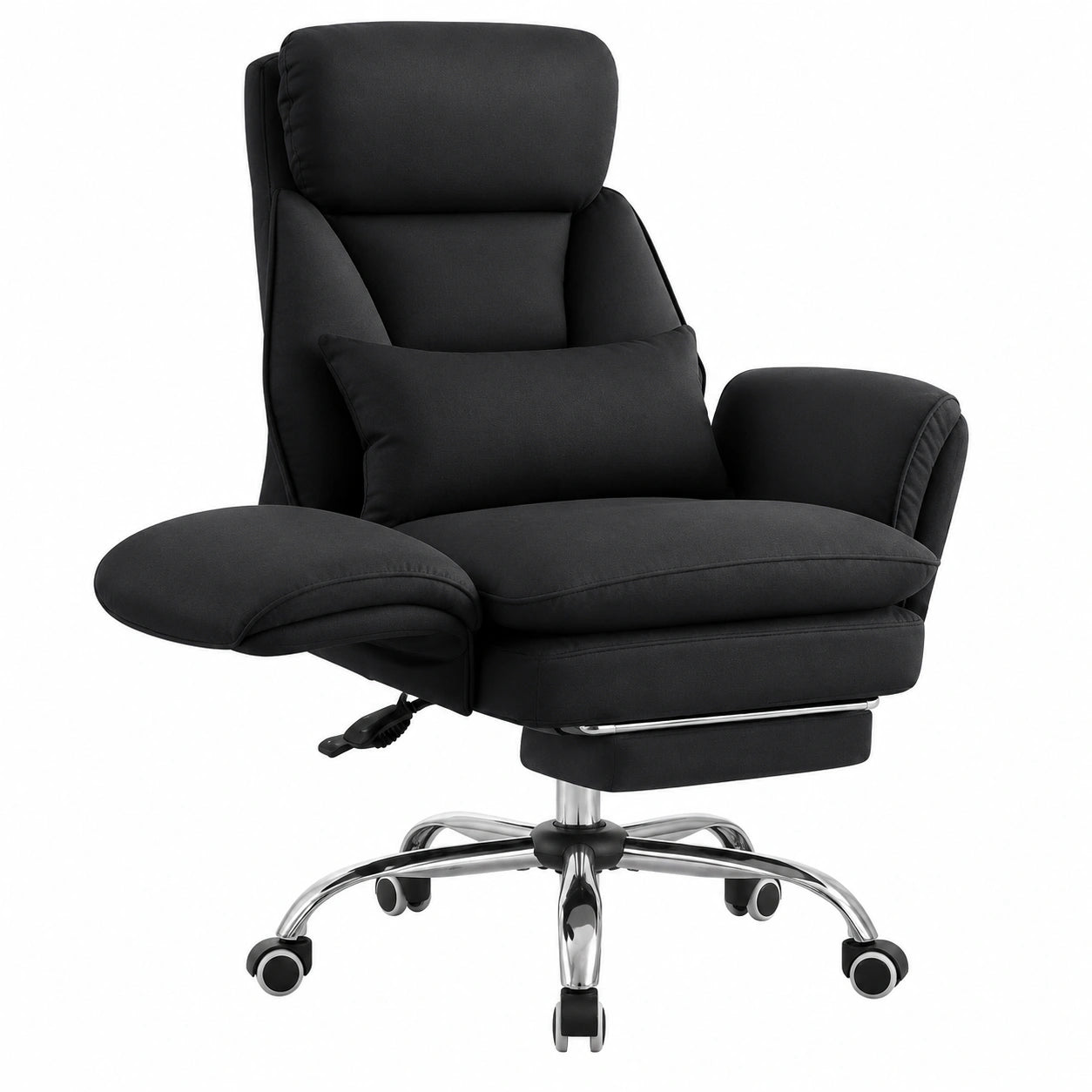 Bureau, réglable, en cuir, coloris noir, pour l’espace de travail