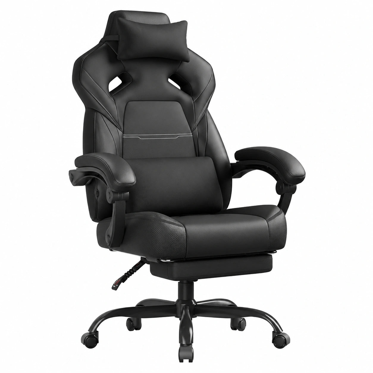 Fauteuil, pivotant, réglable, coloris noir, pour le salon ou la chambre