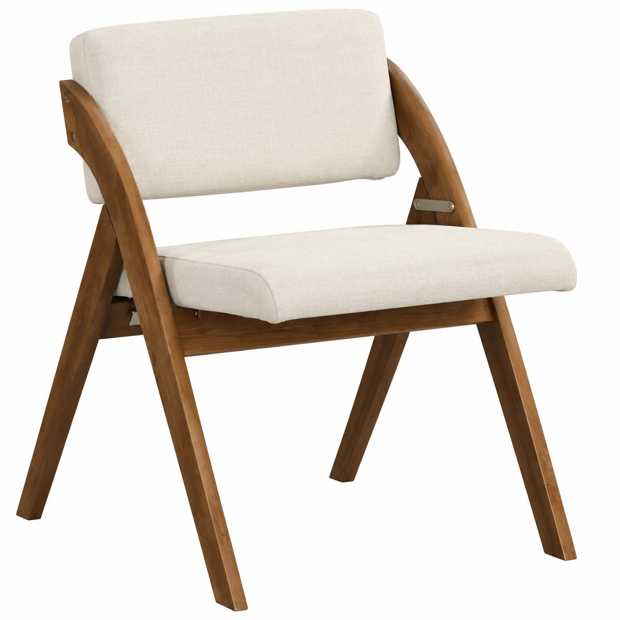 Chaise, pliable, rembourré, en noyer, pour la salle à manger ou la cuisine