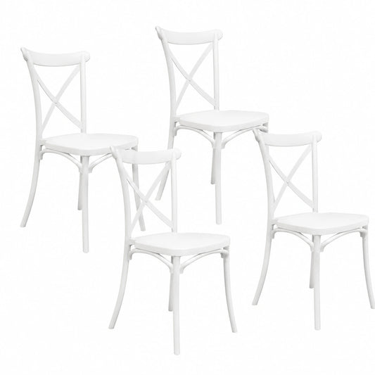 Chaise, 44 x 44 x 82 cm, coloris blanc, pour la salle à manger ou la cuisine