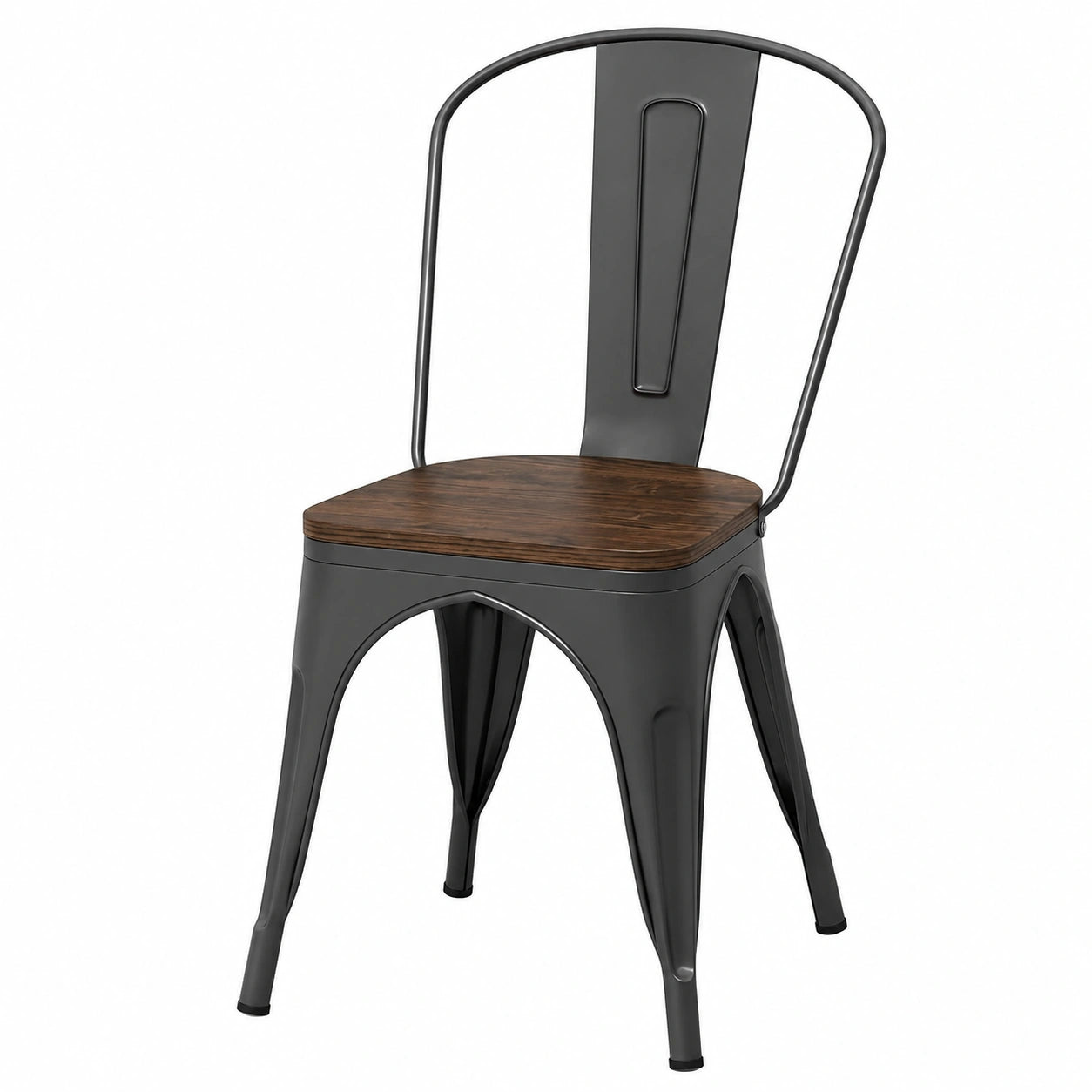 Chaise, en acier, coloris noir, 52 x 44 x 84 cm, pour la salle à manger ou la cuisine
